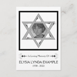 joodse herdenkingskaart kaart