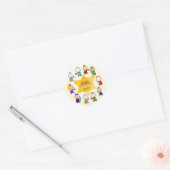 Joodse Holiday Star Kinder Ronde Sticker (Envelop)