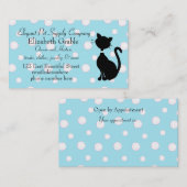 Joodse Kat in Blauw Afsprakenkaartje (Voorkant / Achterkant)