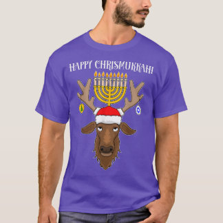 Joodse kerstrenrendieraar Happy Chrismukkah T-Shir T-shirt