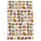 Joodse kookCuisine Holiday Dinner Foods Print Medium Cadeauzakje (Voorkant)