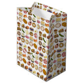 Joodse kookCuisine Holiday Dinner Foods Print Medium Cadeauzakje (Achterkant Gekanteld)