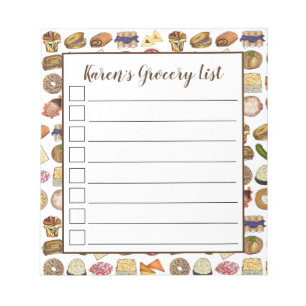 Joodse kookCuisine Holiday Dinner Foods Print Notitieblok