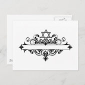  joodse koptekst briefkaart (Voorkant / Achterkant)