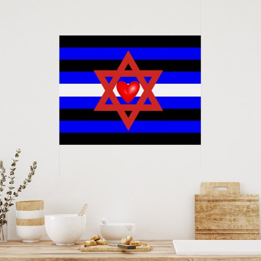 Joodse Leather Pride Flag Poster (Keuken)