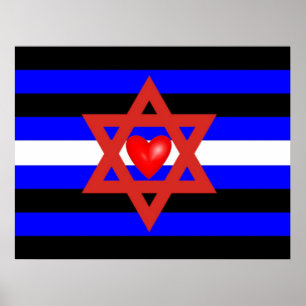 Joodse Leather Pride Flag Poster