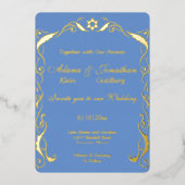 Joodse lijst bruiloft folie uitnodiging (Voorkant)