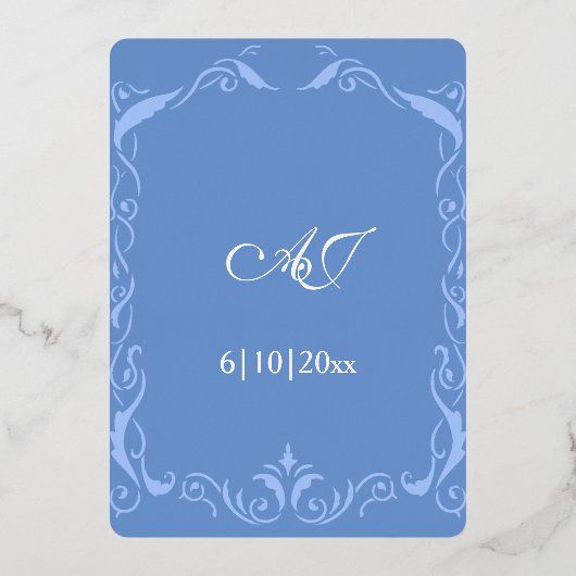 Joodse lijst bruiloft folie uitnodiging (Achterkant)