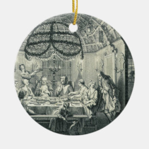 Joodse maaltijden Tijdens de feesten van de tablet Keramisch Ornament
