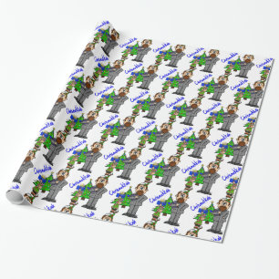 Joodse Man Elf Chrismukkah Wrapping Paper Cadeaupapier
