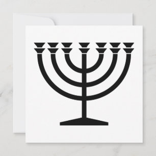 Joodse Menora (symbool van het jodendom) Kaart