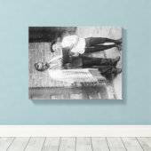 Joodse mensen met Tanakh op Yom Kippur Canvas Afdruk (Insitu (Houten vloer))