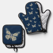 Joodse monarch ovenwant & pannenlap set (Voorkant / Achterkant)