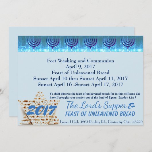 Joodse passover (Voorkant / Achterkant)