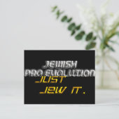 Joodse Pro Evolution Briefkaart (Staand voorkant)