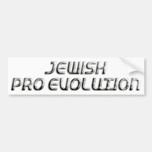 Joodse Pro Evolution Bumpersticker (Voorkant)