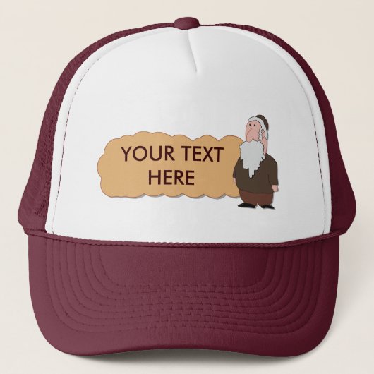 Joodse rabbijn, aanpasbaar pet (Voorkant)