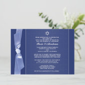 Joodse ribbon Wedding Flat-uitnodigingen Kaart (Staand voorkant)