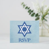 Joodse RSVP-ster van David Uitnodiging Briefkaart (Staand voorkant)