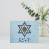 Joodse RSVP Uitnodiging Briefkaart (Staand voorkant)