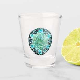 Joodse ster Medallion Art Shot Glass Glas