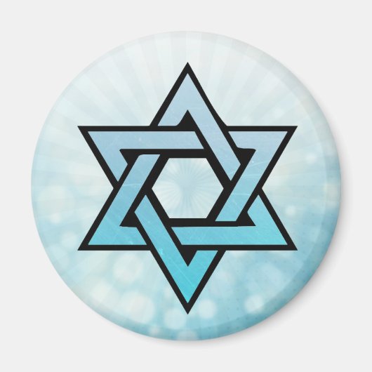 Joodse ster van David Blue Magnet Magneet (Voorkant)
