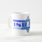 Joodse ster van David Israel Blue en White Koffiemok (Voorkant links)