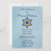 Joodse ster van David Wedding Kaart (Voorkant)