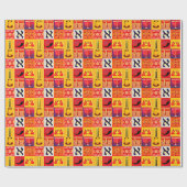 joodse symbolen cadeaupapier (Vlak)