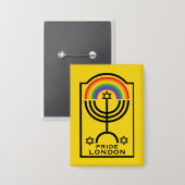 Joodse trots LGBTQ Button (Voorkant / Achterkant)