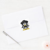 Joodse Tux (Linux Tux) Vierkante Sticker (Envelop)