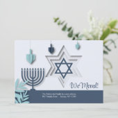 Joodse verhuisadvertentie aankondiging (Staand voorkant)