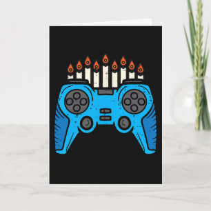 Joodse videogame speler Hanukkah Chanukah mannen j Kaart