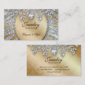 Joodse Visitekaartje Zebra Glitter Silver Gold (Voorkant / Achterkant)