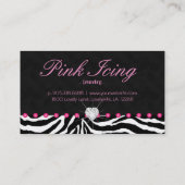 Joodse Visitekaartje Zebra Roze Stippen Hart (Achterkant)