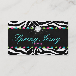 Joodse Visitekaartje Zebra Spring Stippen Diamond
