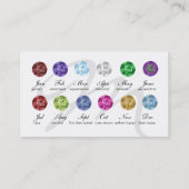 Joodse Visitekaartjes Birthstone Damask Diamond (Achterkant)