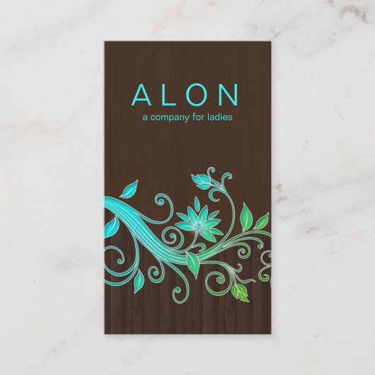 Joodse Visitekaartjes Bloemkapper Blauw T (Voorkant)