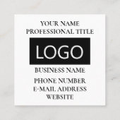 Joodse Visitekaartjes - Square Baruch Hashem (Achterkant)