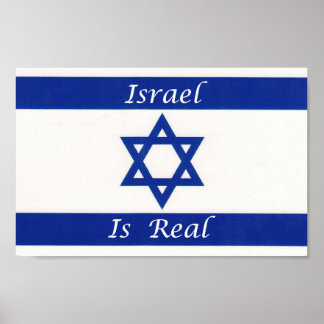 joodse vlag - Israël is echt - Hebreeuwse Israëlis Poster