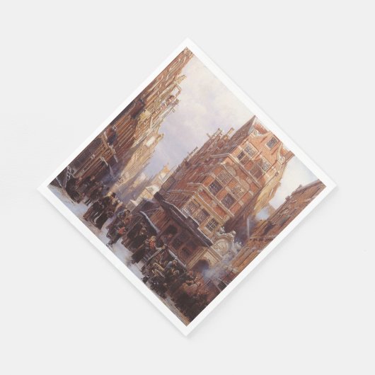 Joodse Wijk in Amsterdam (oud stadsgezicht) Servet (Hoek)