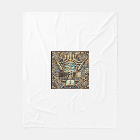 Joodse worp, fleece en sherpa deken (Voorkant)