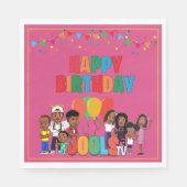 JOOLS TV ®️ Roze Papier 6.5 in Napels Servet (Voorkant)