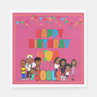 JOOLS TV ®️ Roze Papier 6.5 in Napels Servet