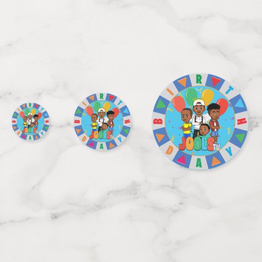 JOOLST TV ®️ table bleue 60 pc Confetti (Devant)