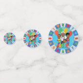 JOOLST TV ®️ table bleue 60 pc Confetti (Derrière)