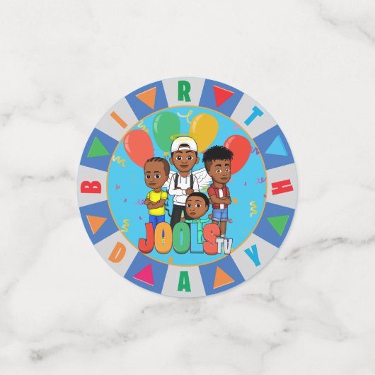 JOOLST TV ®️ table bleue 60 pc Confetti (Petit recto)