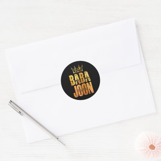 Joon Perzisch Papa Iran citeren Iraanse Vaderdag Ronde Sticker (Envelop)