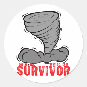 Joplin Missouri Tornado Survivor Ronde Sticker