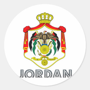 Jordaans embleem ronde sticker